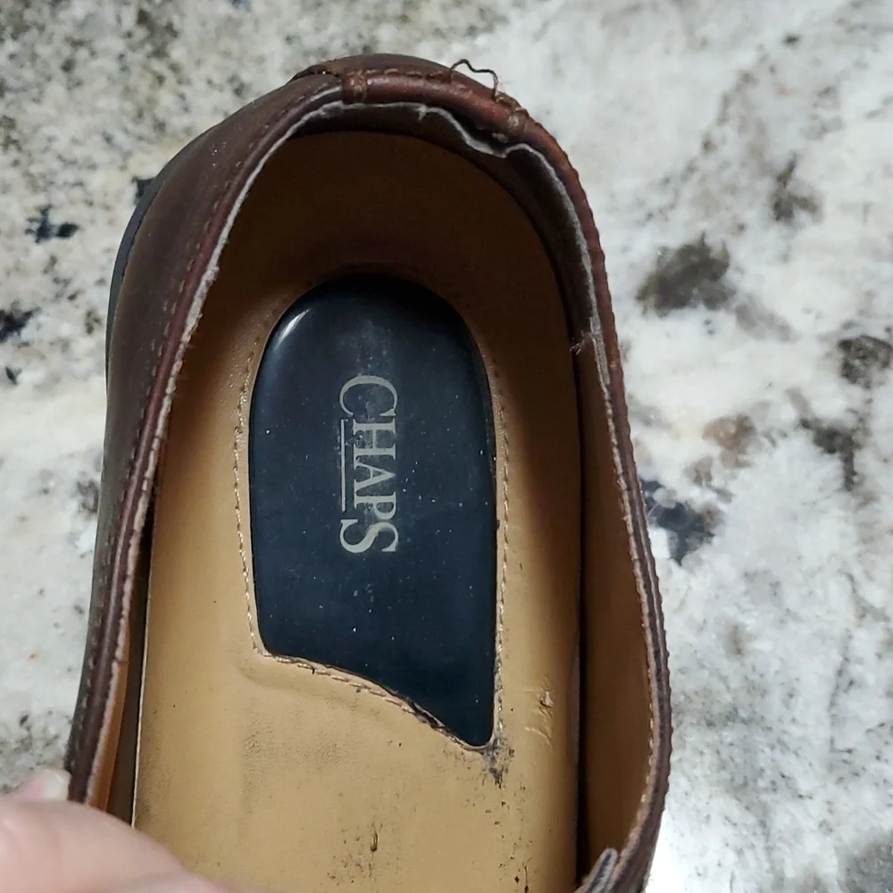 Chaps Loafers Mens 10.5 Dress Shoes Brown Oxford Loafers